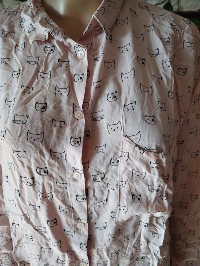 🌸Chemise Petits Chats 🌸Kiabi 🌸Taille 40🌸 - photo numéro 3