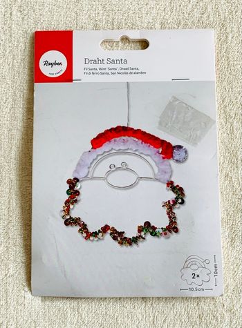 Père Noël en fil de fer, 2 pièces Rayher