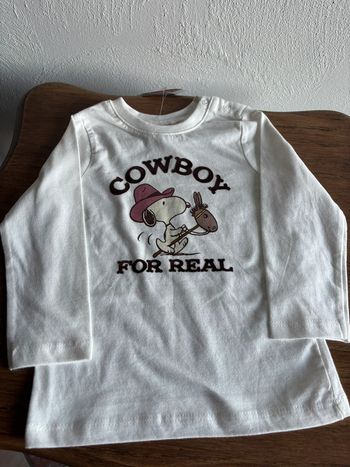 T-shirt cowboy 12 mois peanuts