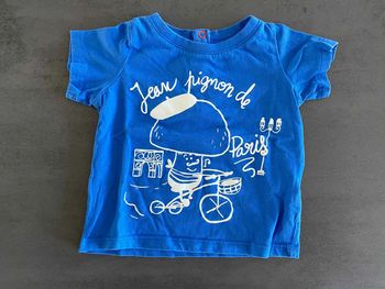 T-shirt bleu DPAM - 12 mois/74 cm