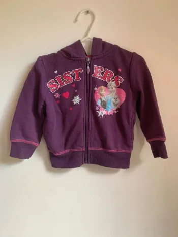 Sweat à capuche violet Disney La Reine des Neiges – 3 ans