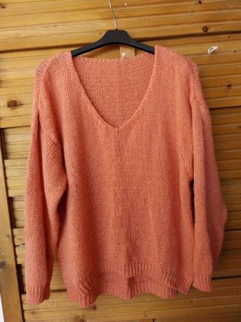 Pull maille saumon