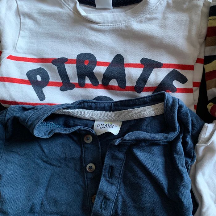 Lot t-shirt manches longues 10+2 gratuits 9 mois - photo numéro 2