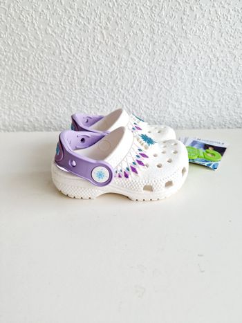 Crocs - Toddler Classic Fun - Disney / Frozen - Sabot / chaussures souples - Blanc pailleté - 20/21 - Neuves avec étiquette !