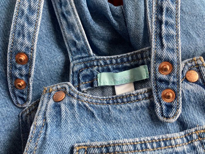 salopette en jean bleu bébé fille 2 ans - photo numéro 6