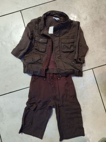 Ensemble pantalon et veste marron Verbaudet - 1 an