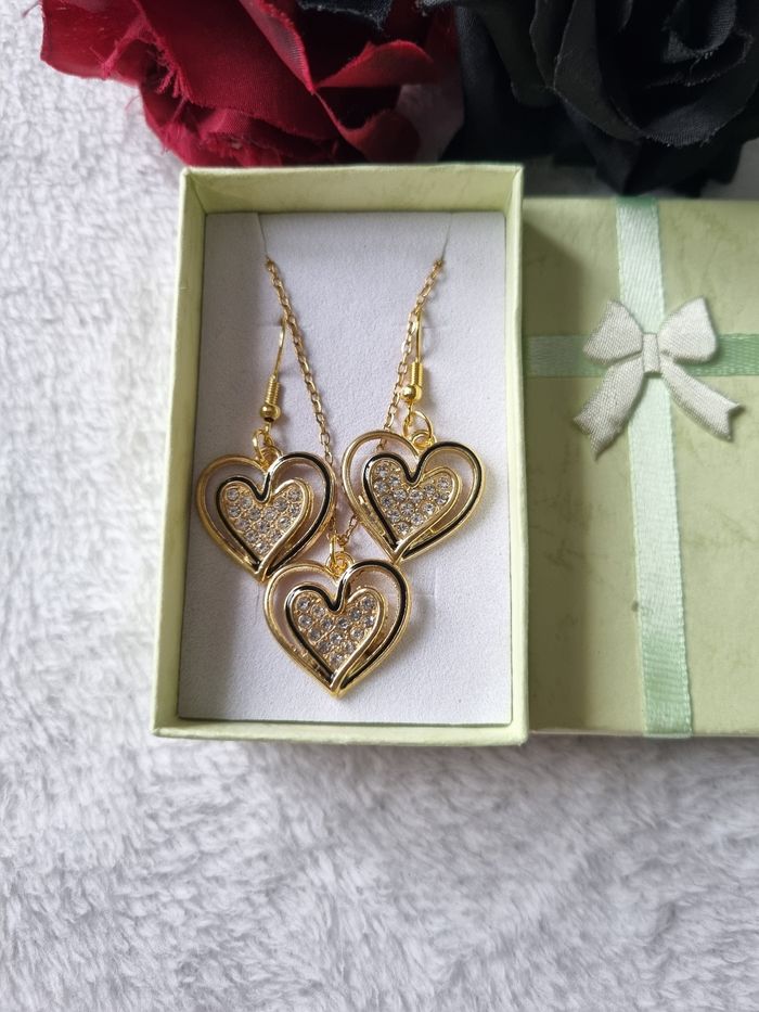 Ensemble bijoux pendentif doré - photo numéro 2