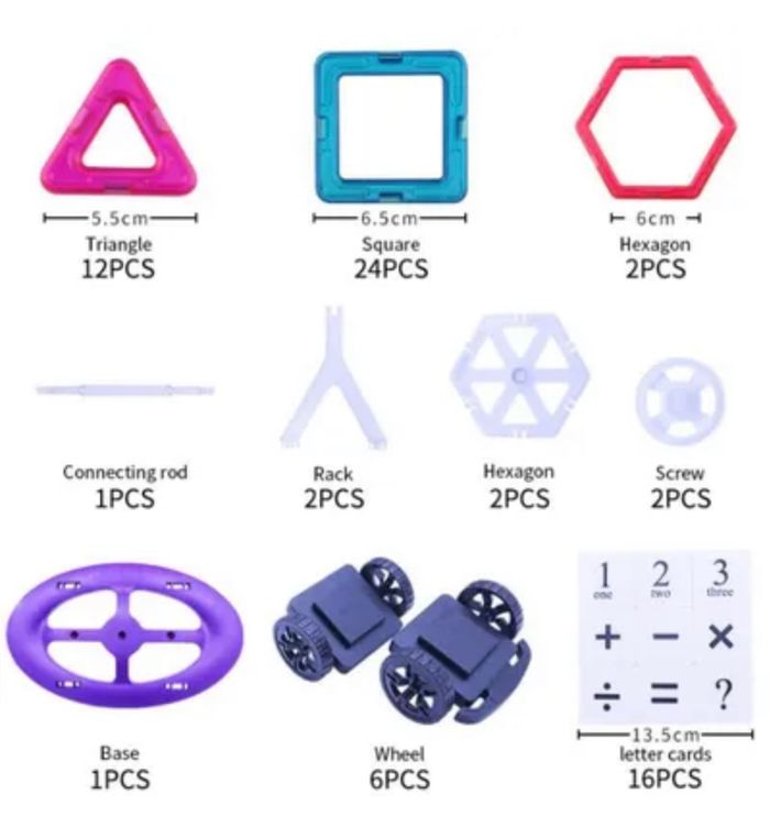 Blocs de construction magnétiques 68 pièces - photo numéro 5