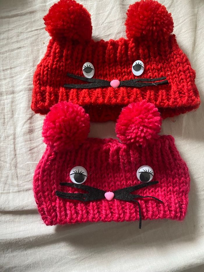 Lot de 2 Bandeaux Tricotés Oreilles de Chat