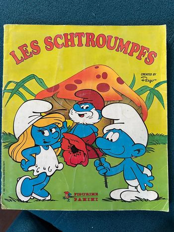 Album Panini complet Les Schtroumpfs Smurfs vintage ancien stickers autocollants