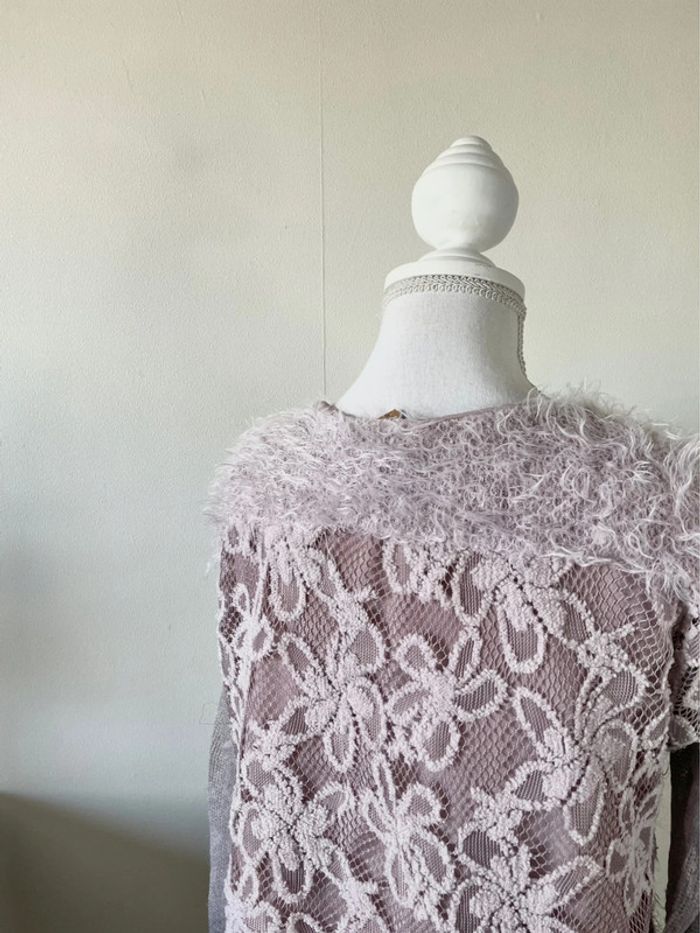 Pull top maille dentelle sweat blouse camisa sweater maglione suéter trui vest blusa Maglia camicia - photo numéro 4