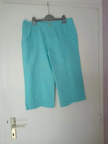 Pantacourt turquoise XL
