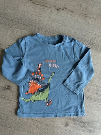 T shirt manches longues gemo 18 mois dinosaures