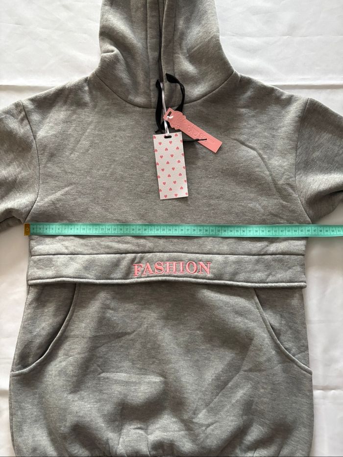 Sweat à capuche avec poches et détail cousu rose - Miss Brum - 12 ans/152 cm - photo numéro 9
