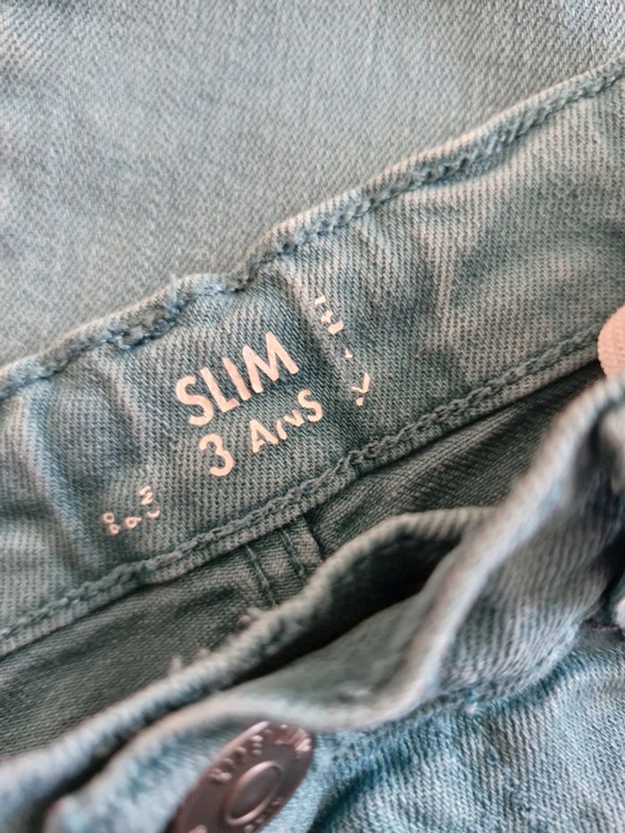 Jeans slim enfant 3 ans Kiabi Coton Elasthanne - photo numéro 3
