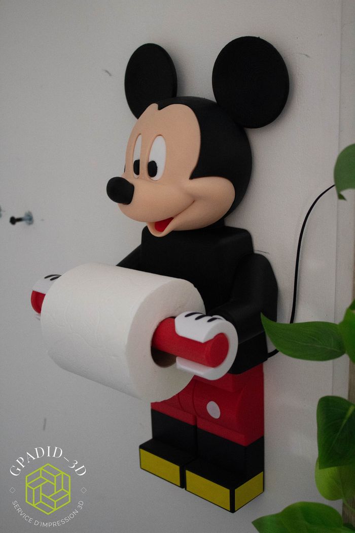Dévidoir de papier toilette ou simple décoration murale dans un style lego Disney Mickey - photo numéro 5