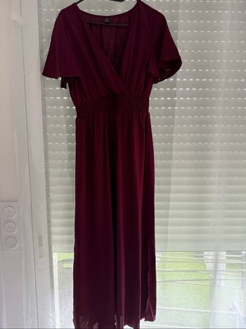 Robe longue violette col V - Neuve jamais portée