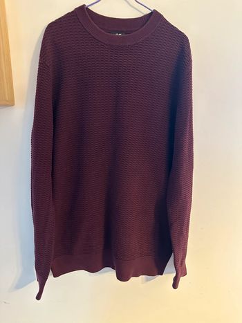 Pull H&M homme bordeaux taille S