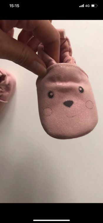 Chaussons rose irisé