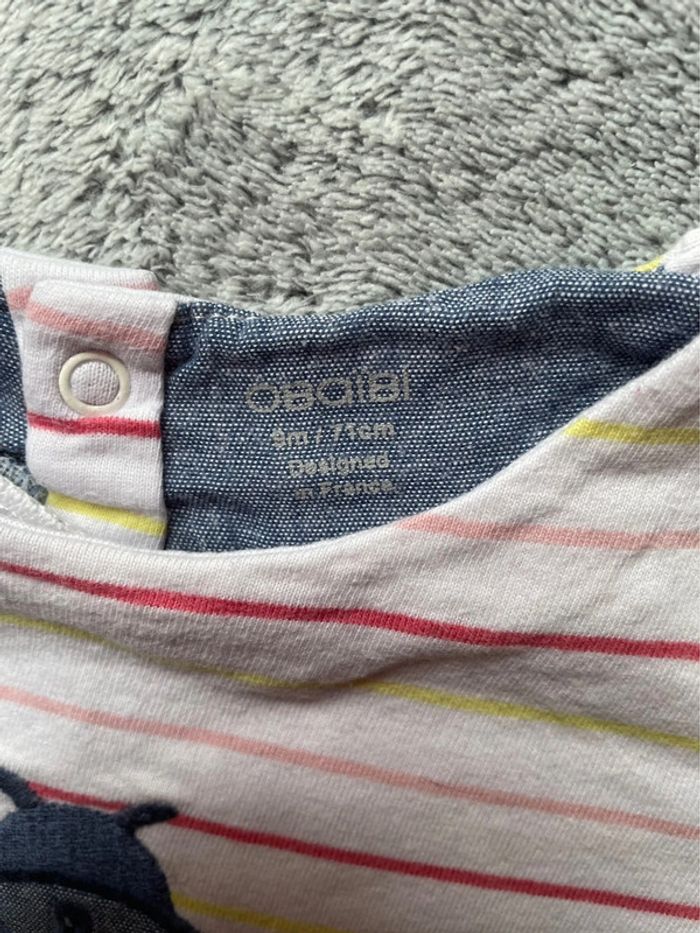 Tee shirt manches longues, 9 mois - photo numéro 3