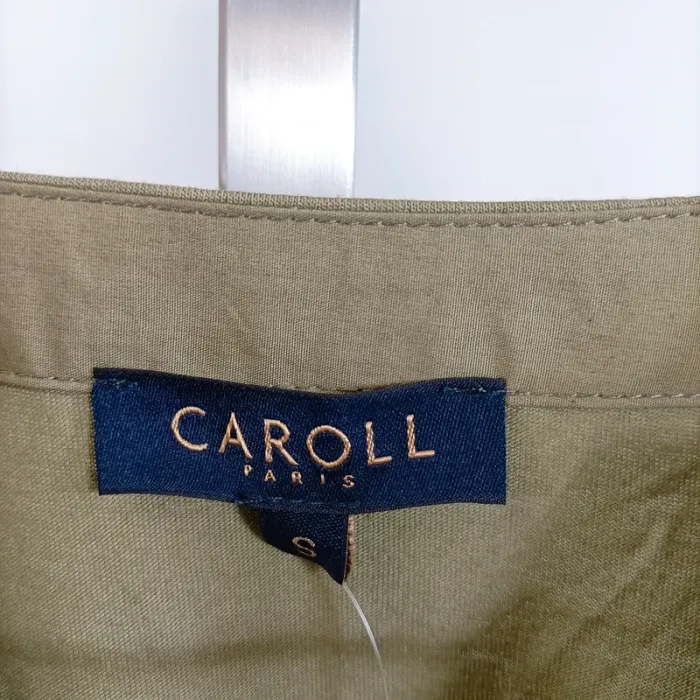 Top manches longues kaki à poches – Caroll – Taille S A795 - photo numéro 4