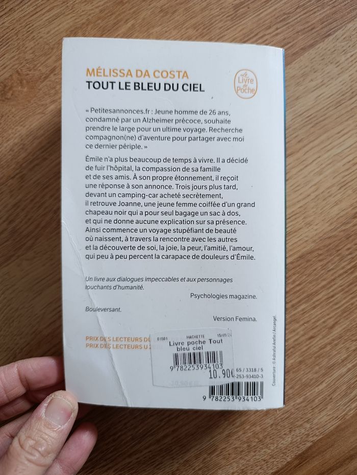 Livre tout le bleu du ciel de Mélissa da Costa - photo numéro 2