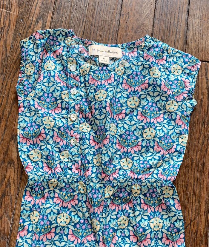 Barboteuse la petite collection Valeur 49 euros 6 mois Liberty - photo numéro 2