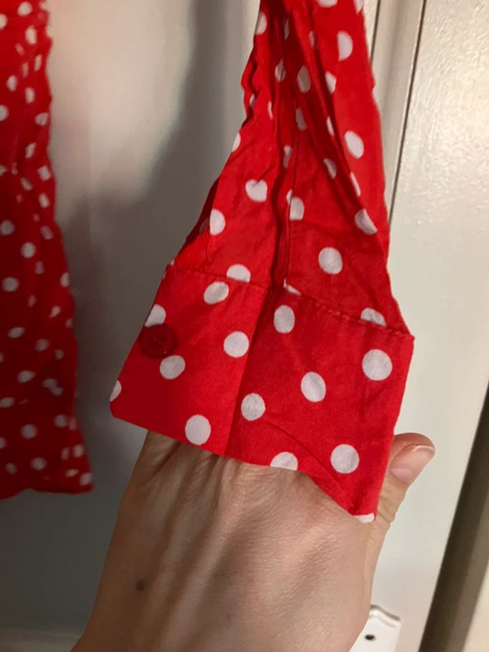 Combishort fluide à pois style rétro noué devant - photo numéro 4