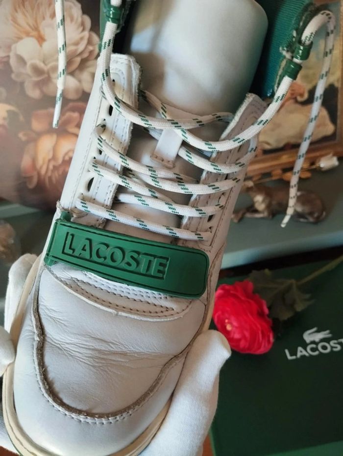 🍒 Baskets Montantes Lacoste Missouri Mid 319 White & Green T42🍒 - photo numéro 14