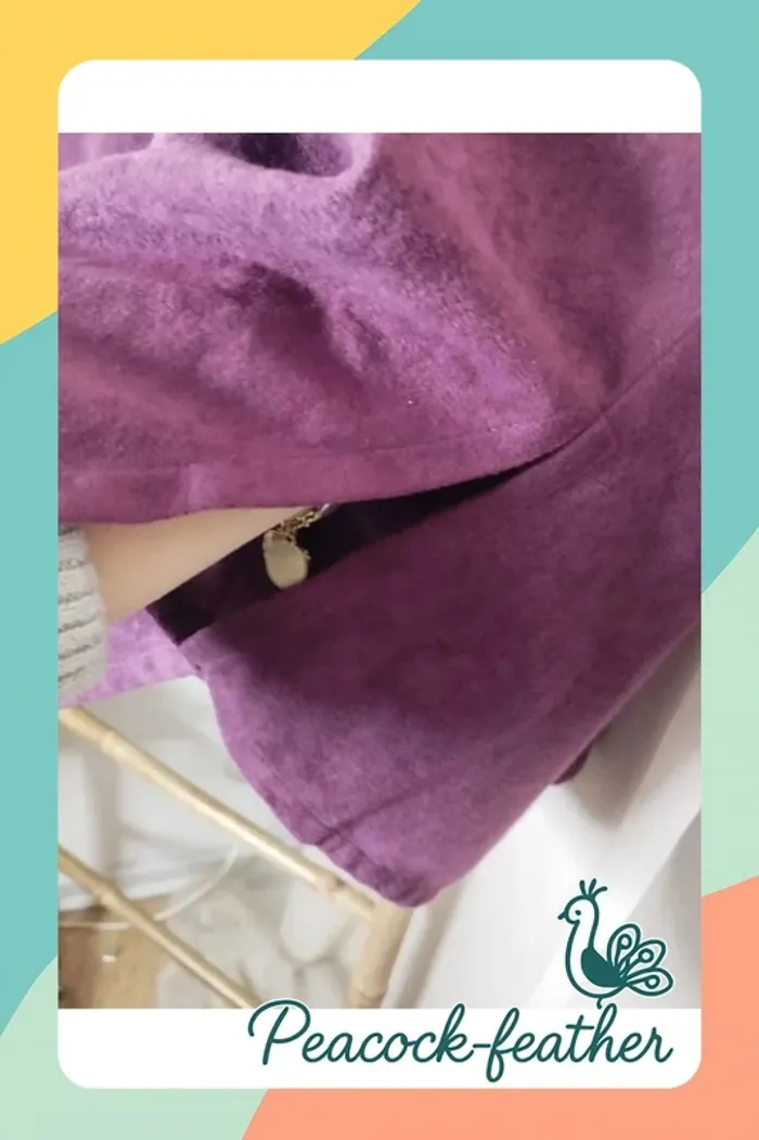 Veste daim prune Daxon 56 neuve - photo numéro 10