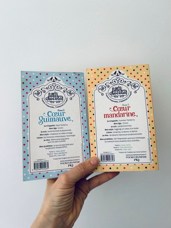 Lot livres enfant les filles au chocolat coeur guimauve et cœur mandarine Cathy Cassidy - photo numéro 2