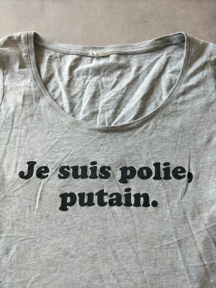 T-shirt gris Undiz – Taille M - photo numéro 2