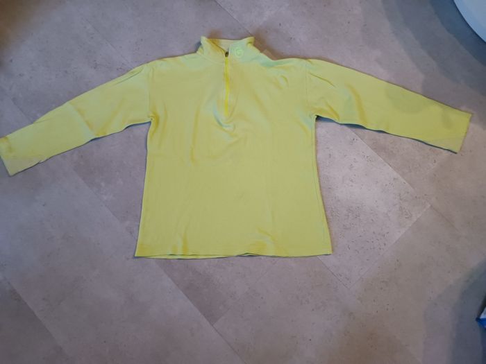 top jaune col zippé manches longues Taille 38 Rossignol - photo numéro 2