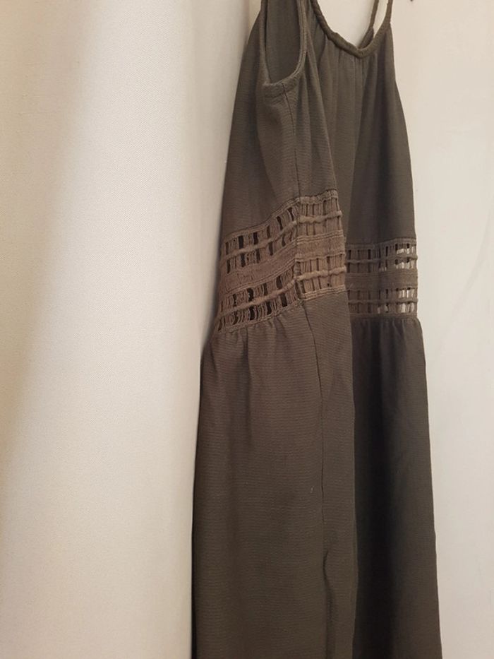 Robe vert bouteille Mango taille 40 - photo numéro 4