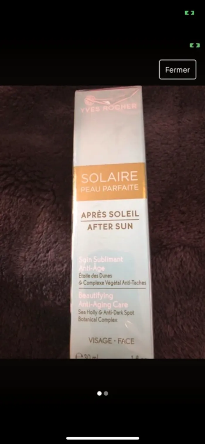 Crème après soleil