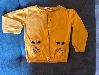 Joli gilet gemo motifs chat 3 ans