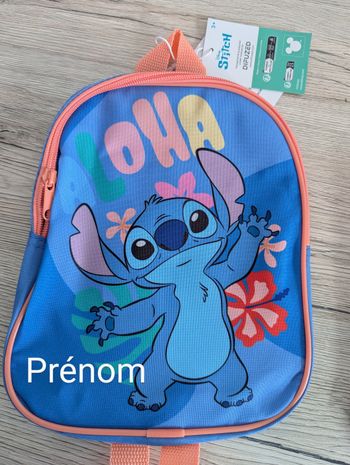 Sac a dos stitch  neuf prénom
