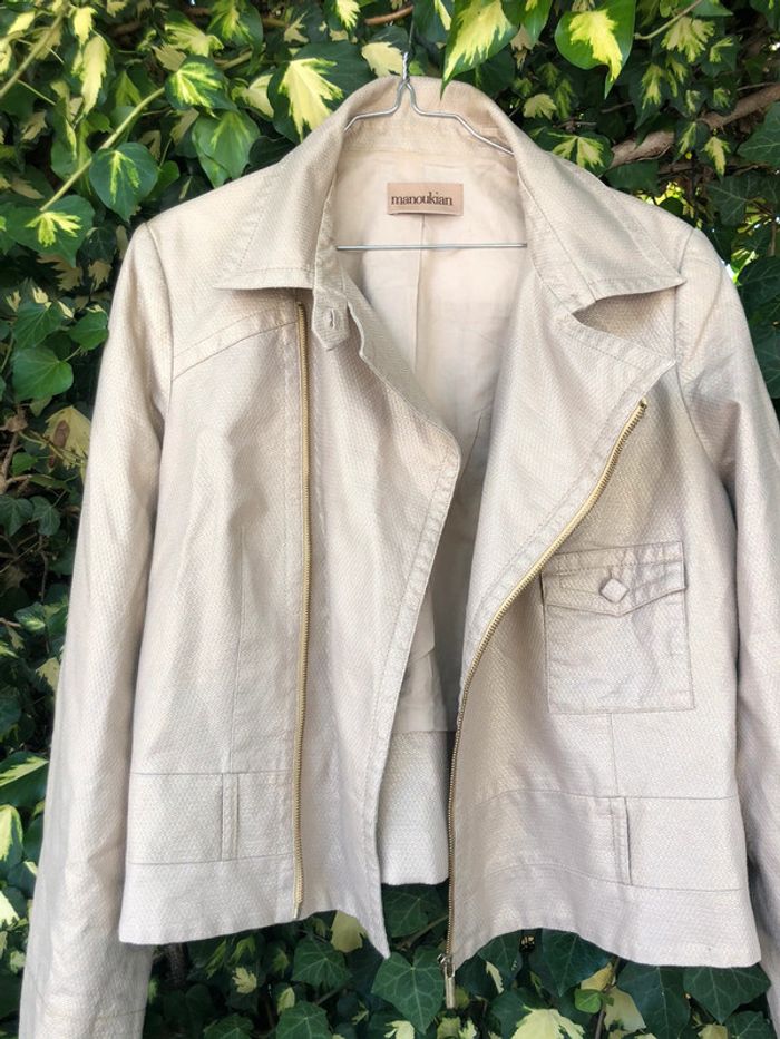 Petite veste blazer Alain manoukian beige irisé - photo numéro 2