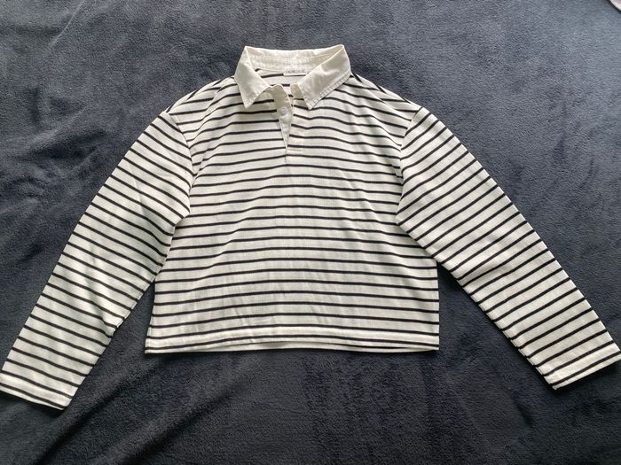 Tee-shirts manche longue blanc et noir