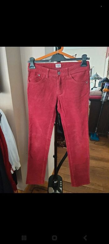 Pantalon Armani junior 12ans en velour Rouge
