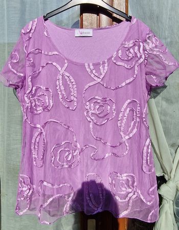 T-shirt Affinités – Armand Thiery violet / parme en voile – Taille 44/46