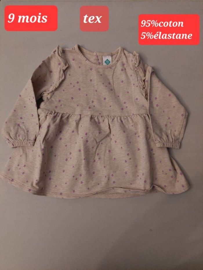 Robe 9 mois motif étoiles