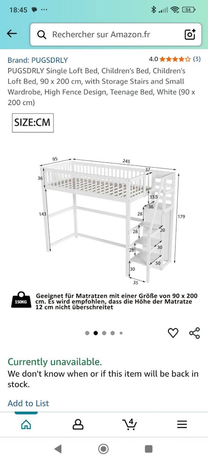 À vendre lit enfant surélevé - photo numéro 5