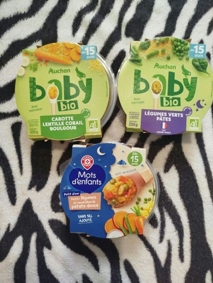 Lot de 3 repas soirs 15 mois