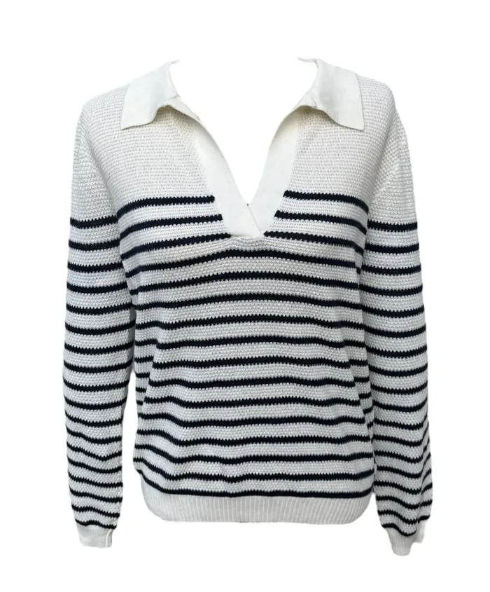 Pull Ycoo Paris col V noir femme Taille S/M Neuf