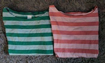 Lot 2 t-shirts à rayures 34-36