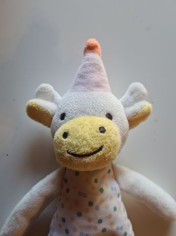 Doudou. Dodie. 26 cm. Blanc, rose 