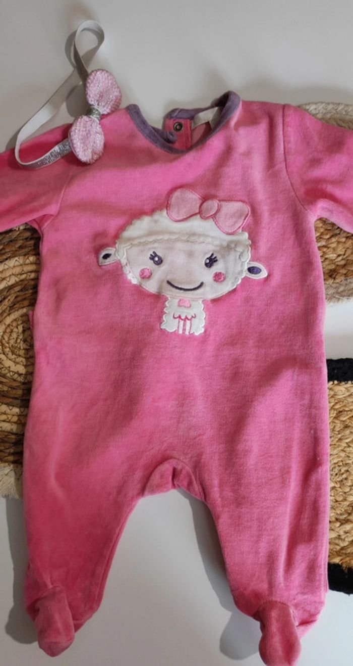 Pyjama velours fille mouton 🐑 automne hiver - photo numéro 2