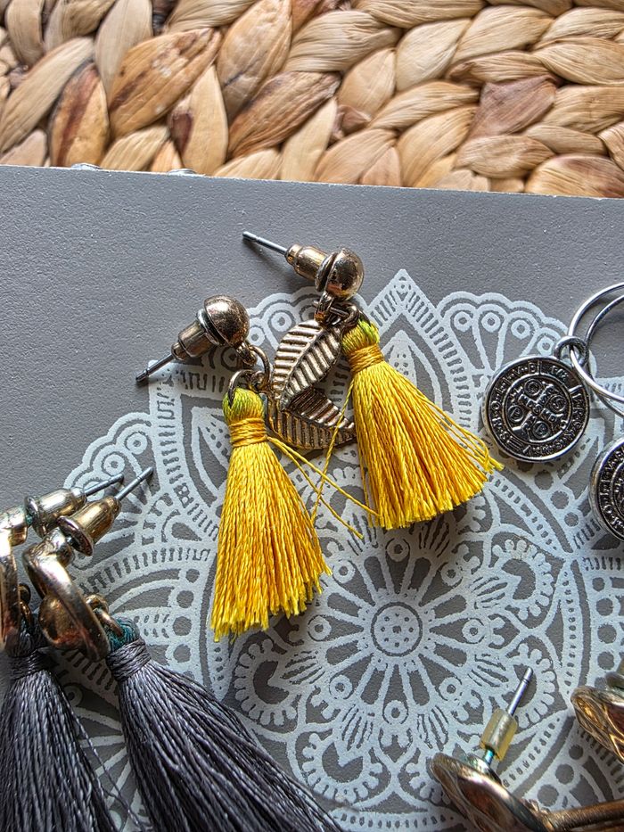 Lot de 5 paires de boucles d'oreilles fantaisie - photo numéro 4