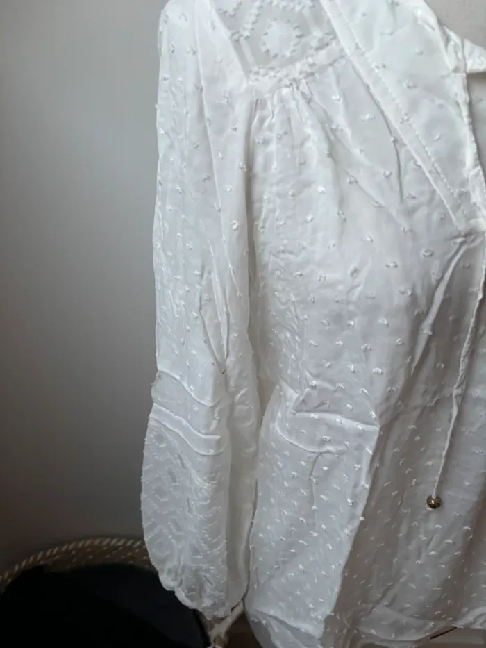 🤍 très jolie blouse blanche en Viscose - Little Sister’s - T36 - photo numéro 2